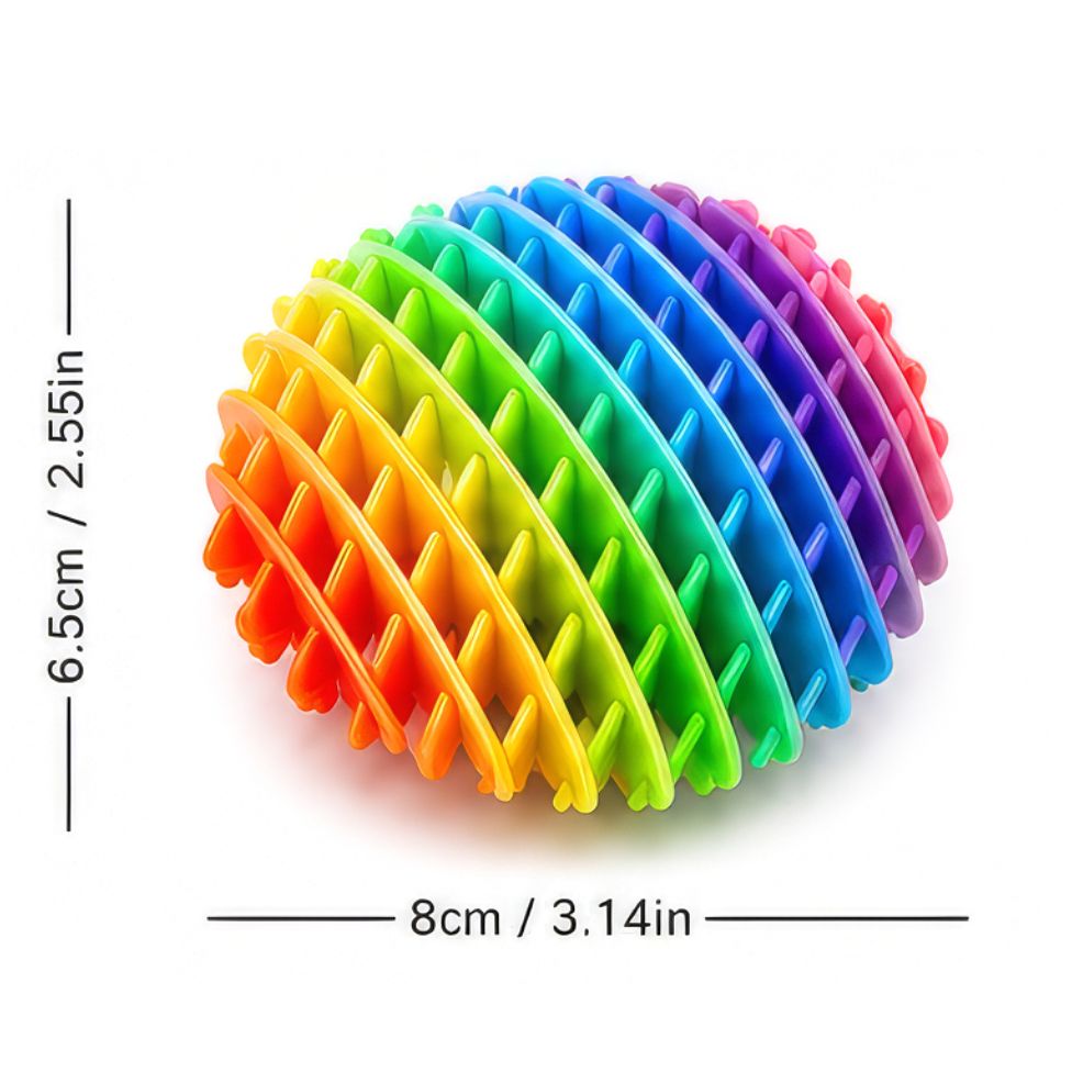 Fidget de compresión arcoiris